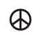 Vector flat black peace symbol