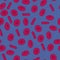 Vector flat blood cell seamless pattern illustration. Streaming erythrocytes on deep blue background.