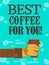 Vector flat bright colored coffee banner