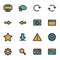 Vector flat browser icons set