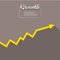 Vector flat Business graph and chart on grey