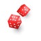 Vector flat cartoon casino dice cubes. Isolated