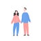 Vector flat cartoon with couple