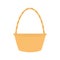 Vector flat cartoon empty straw wicker basket