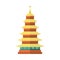 Vector flat cartoon japan pagoda icon