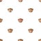 Vector flat cartoon monkey heads with different