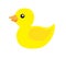 Vector flat cartoon yellow bath duck