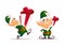 Vector flat christmas santa claus elf character