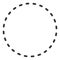 Vector Flat Dashed Circle Icon