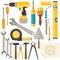 Vector flat design DIY and home renovation tools