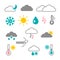 Vector Flat Design Weather Icons