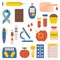 Vector flat diabetes icons