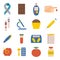 Vector flat diabetes icons