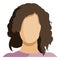 Vector Flat Female Avatar. No Face Woman Userpic