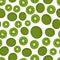 Vector Flat Fruit Pattern of Random Green Kiwi