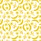 Vector Flat Fruit Pattern of Random Yellow Bananas