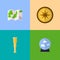 Vector flat game icons