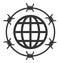 Vector Flat Global Barbed Wire Icon