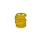 Vector flat golden dollar cent coins column