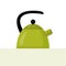 Vector Flat Green Kettle Illustration