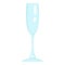 Vector Flat Icon - Empty Champagne Glass
