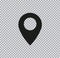 Vector flat icon geolocation on transparent background