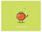 Vector flat icon of tomato, cute vegetable cartoon character, baby meal