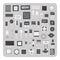 Vector of flat icons, Basic electronic circuit board set