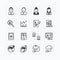 Vector flat icons set of business finance technology .