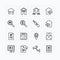 Vector flat icons set of real estate property outline concept.