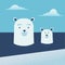 Vector flat illustration International Polar Bear Day card