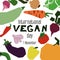Vector flat illustration of the International Vegan Day. Suitable for greeting card, poster and banner. Geometric