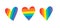 Vector Flat Illustration Rainbow. Cartoon Pride Colorful Drawing. LGBTQ Flag Support Heart