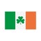 Vector flat Irish flag with trefoil