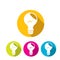 Vector flat Light bulb idea icon collection