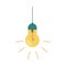 Vector flat light bulb lighting lamp icon