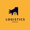 Vector flat logo template for logistics and delivery company.