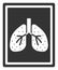 Vector Flat Lungs Fluorography Icon
