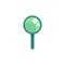 Vector flat magnifying glass green icon
