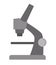 Vector flat microscope icon. Medical or chemistry equipment picture isolated on white background. Healthcare, research and