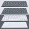Vector flat modern keyboard, alphabet buttons. Material design