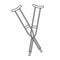 Vector flat pair of crutch