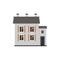 Vector flat private house cottage building