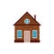 Vector flat private house icon isolated