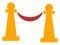 Vector Flat Private Party Stanchions Icon
