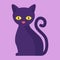 Vector a flat purple cat