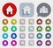 Vector flat real estate icons set