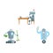 Vector flat robots set isolated