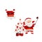 Vector flat santa claus scenes set