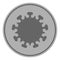 Vector Flat Silver Coronavirus Coin Icon